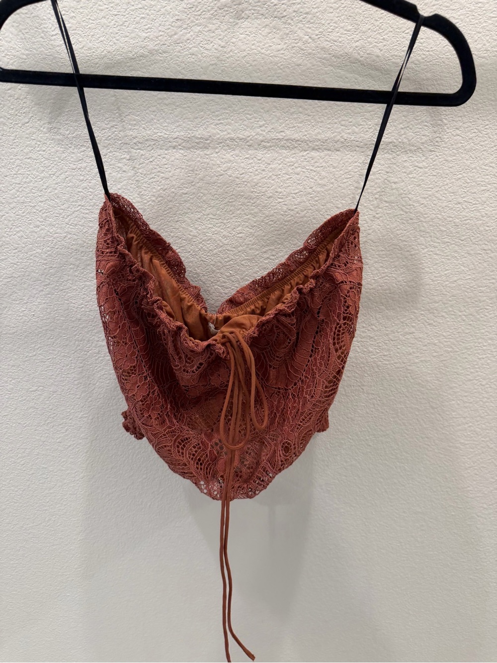H&M Rust Lace Bandeau bandeau lace Tank